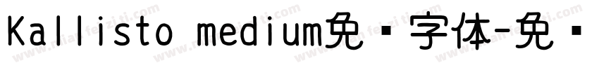 Kallisto medium免费字体字体转换